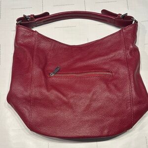 Vera Pelle Red Leather Purse Made in Italy